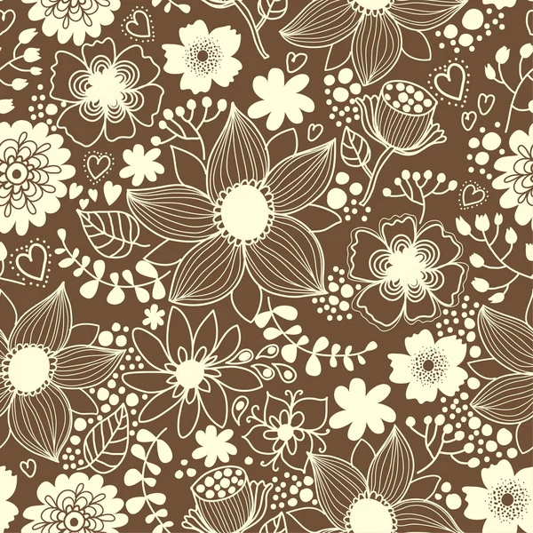 Motif floral sans couture dans le vecteur . — Image vectorielle