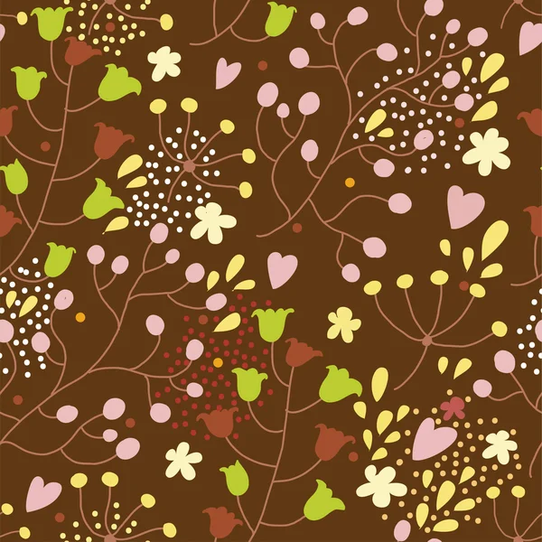 Бесшовная текстура с цветами — стоковый вектор