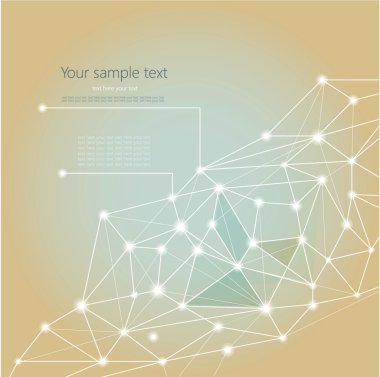 Metnin için yeri olan soyut geometrik arkaplan.