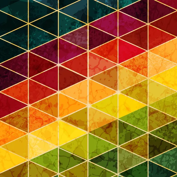 Fond géométrique abstrait coloré avec polygones triangulaires . — Image vectorielle