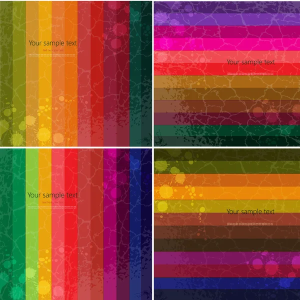 Set of four Colourful line background. — Stock Vector