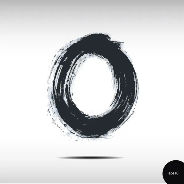 Kaligrafi suluboya harf o