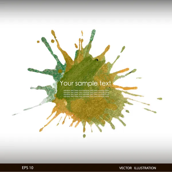 スプラッシュ水彩バナーのベクトル イラスト — ストックベクタ