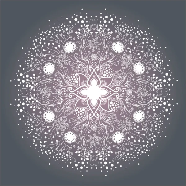 Ornamental round lace pattern .Delicate circle — стоковый вектор