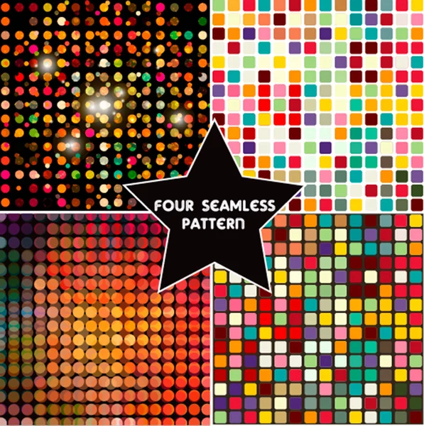 Set van vier kleurrijke abstracte geometrische achtergrond. — Stockvector