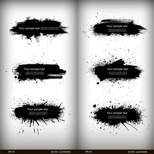 Ilustración vectorial del conjunto de banners Splash — Archivo Imágenes Vectoriales