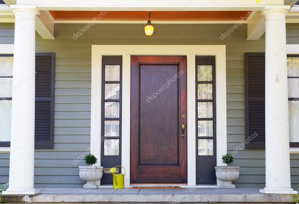 Brown stained Front Door