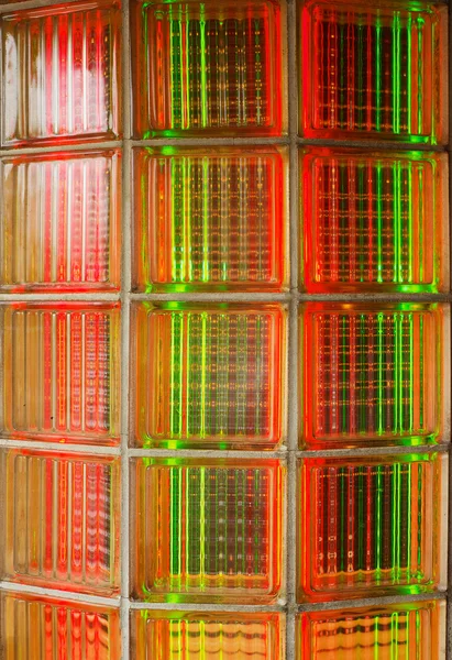 Mattone di vetro al neon — Foto Stock