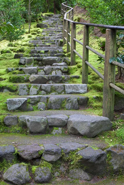 Hosszú kültéri lépcső — Stock Fotó