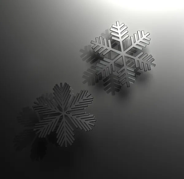 Dark snowflakes — Stock Photo, Image