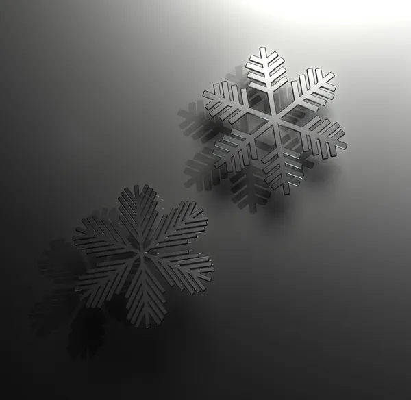 Flocos de neve escuros — Fotografia de Stock