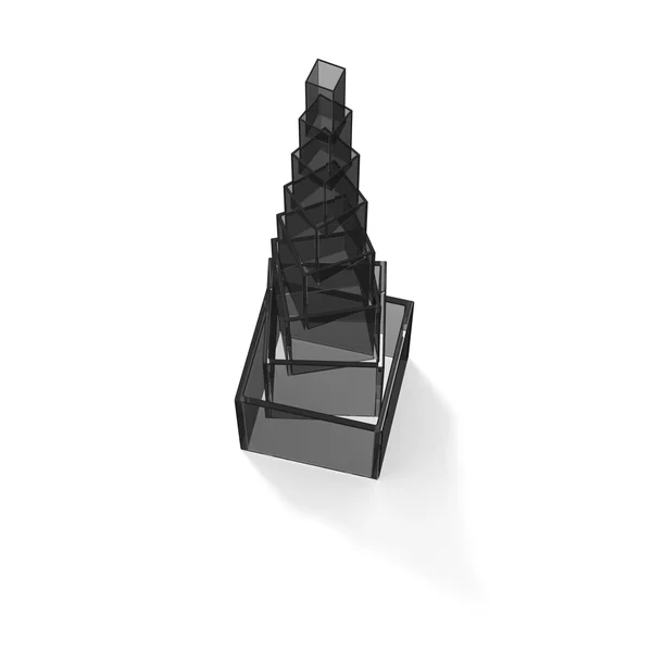 회색 투명 타워 — 스톡 사진