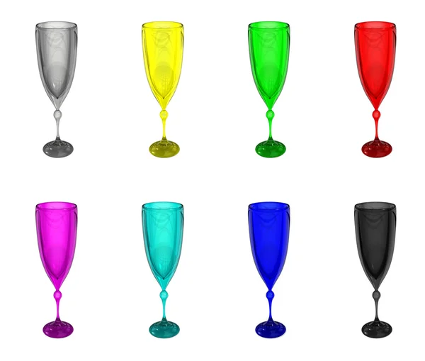 Set colour wineglass — Stock fotografie