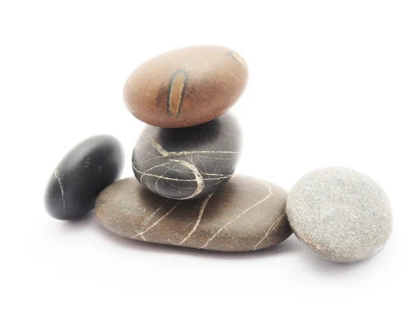 Pebbles on white background — Stock Photo, Image
