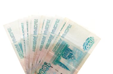 beyaz zemin üzerinde ruble