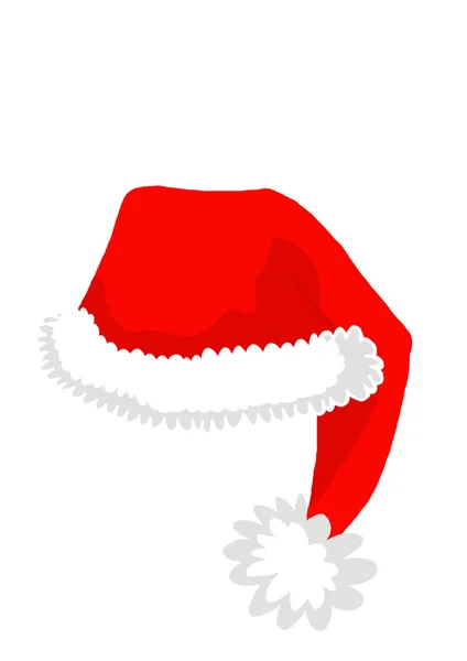 Hat Santa Claus, Isolated On White Background — Stock Photo, Image