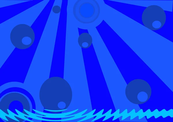 Abstrakte Kreise auf blauem Hintergrund — Stockfoto