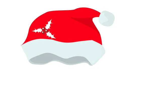 Hat Santa Claus, Isolated On White Background — Stock Photo, Image