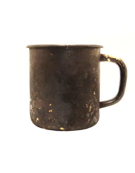 Sooty drinking mug on a white background — Stock Photo, Image