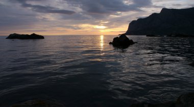 gün batımı ve deniz