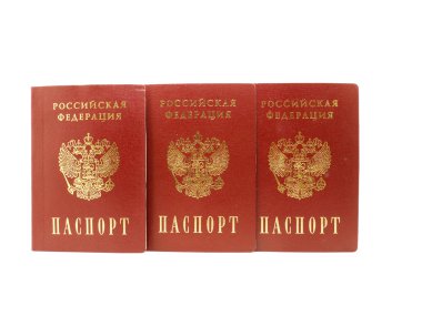 beyaz zemin üzerine Rus pasaportu