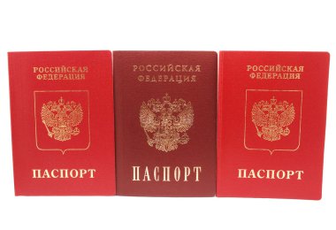 beyaz zemin üzerine Rus pasaportu