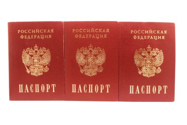 beyaz zemin üzerine Rus pasaportu
