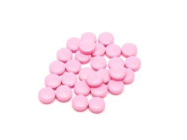 beyaz zemin üzerinde pembe tabletleri