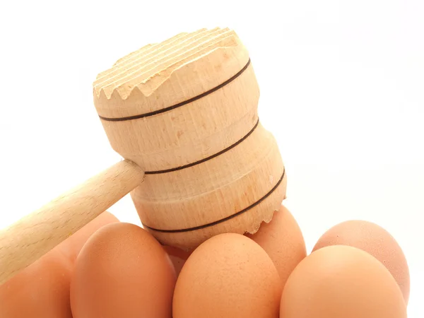 Hammer and eggs — Stock Photo, Image