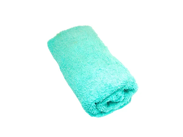 Barevné ručníky na bílém pozadí — Stock fotografie