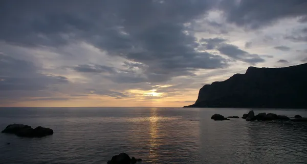 Pôr do sol e mar — Fotografia de Stock