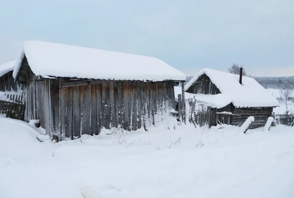 El pueblo en invierno —  Fotos de Stock