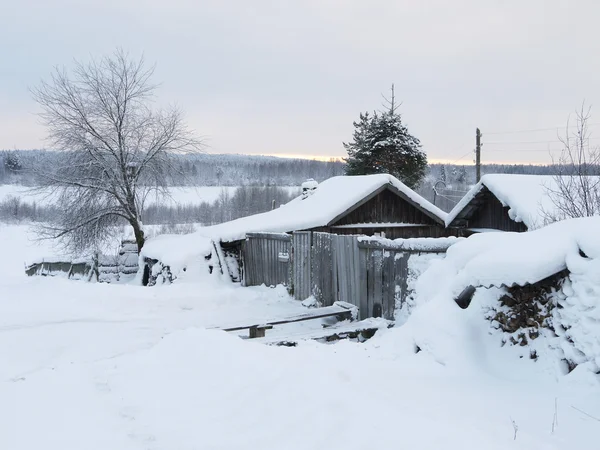 The village in winter — Stock Photo, Image