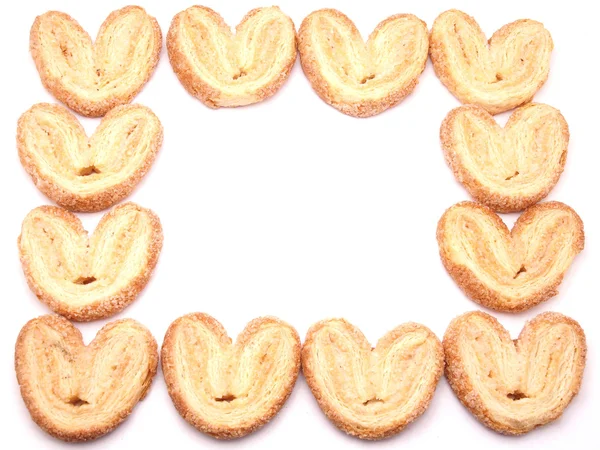 Biscuits en forme de cœur — Photo