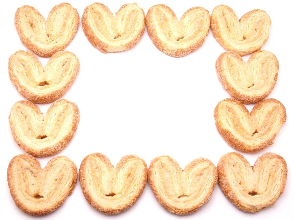 Biscotti a forma di cuore — Foto Stock