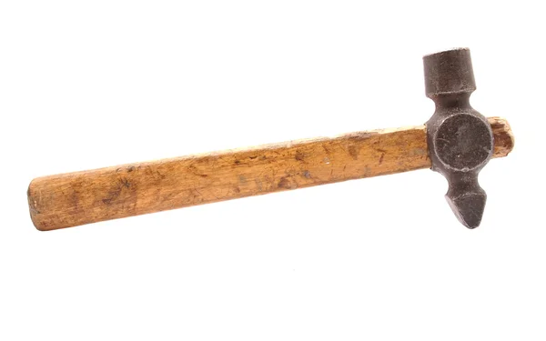 Старий шерстяний робочий молоток ручної роботи на дерев'яній ручці — стокове фото