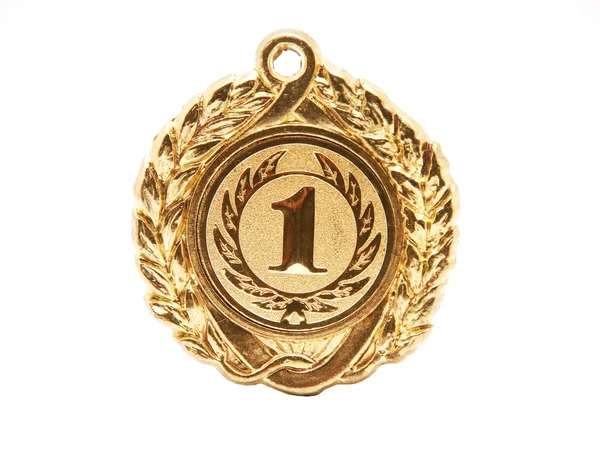 Golden medal. First palce. — Stock Photo, Image