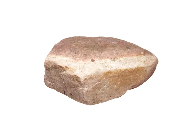 石花岗岩，白色上孤立 — 图库照片