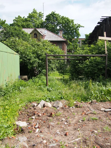 Garages in de binnenplaats — Stockfoto