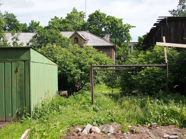 Garages in de binnenplaats — Stockfoto