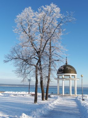 petrozavodsk, Rotunda. Onega Gölü deniz çıkabilir.