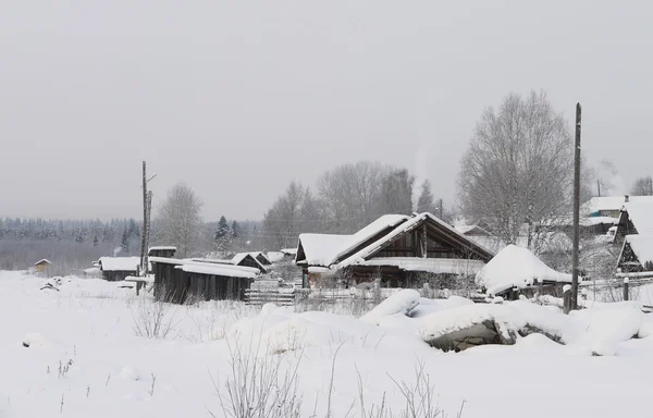 Villaggio in inverno — Foto Stock