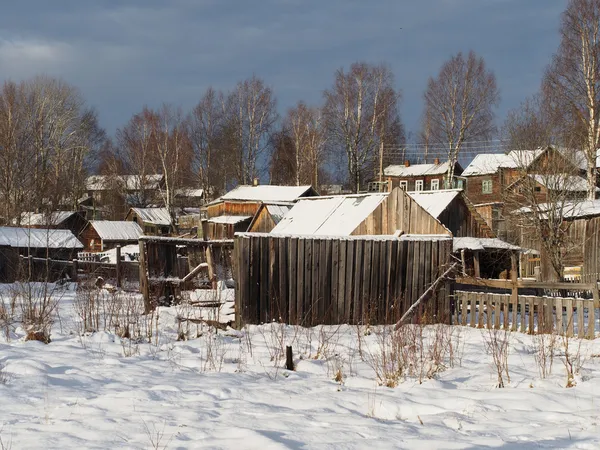 Villaggio invernale — Foto Stock