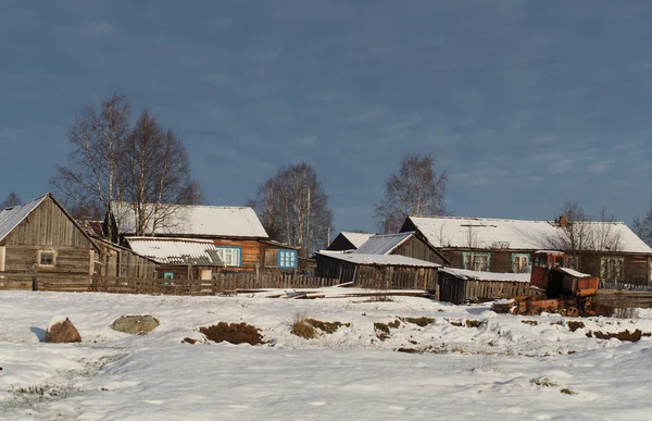 Villaggio invernale — Foto Stock