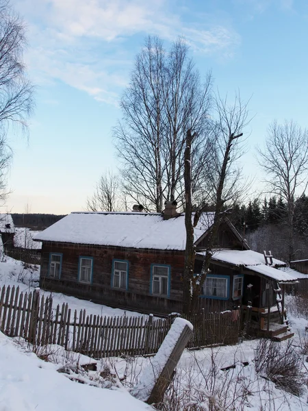 Villaggio invernale — Foto Stock