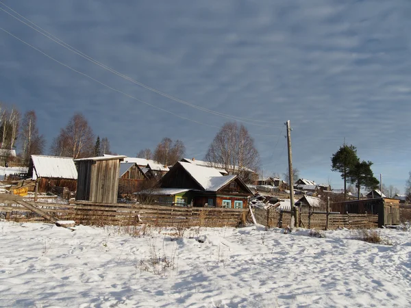 Villaggio invernale — Foto Stock