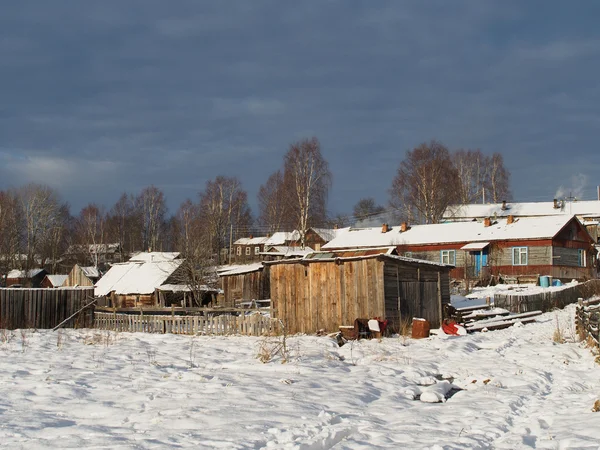 Kış köyü — Stok fotoğraf