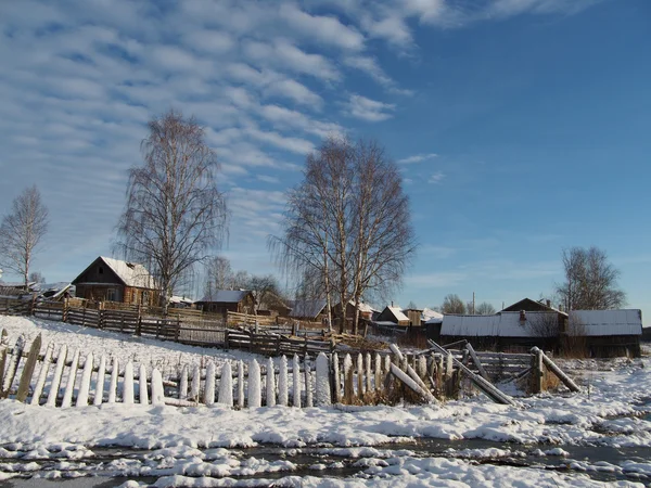 Winter village — Stock Photo, Image