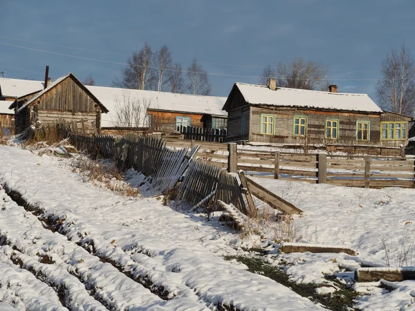 Villaggio invernale — Foto Stock