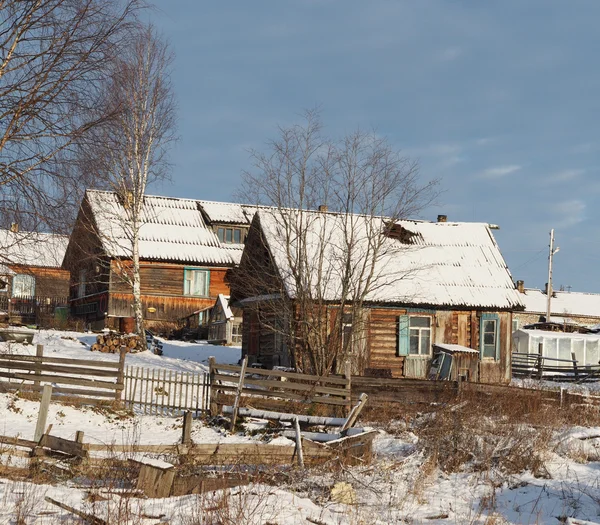 Kış köyü — Stok fotoğraf